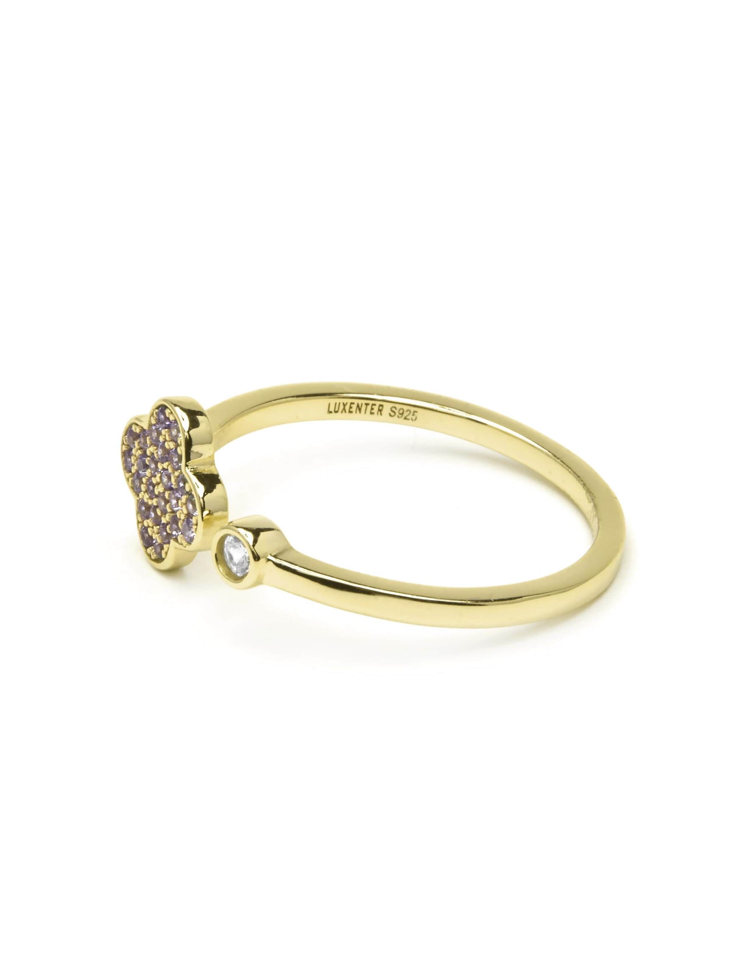 Anello 'Alsion' di Luxenter in lilla: frontale