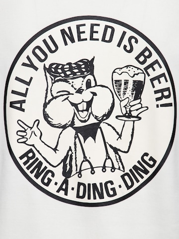 King Kerosin Shirt 'Ring-a-ding ding' in Weiß