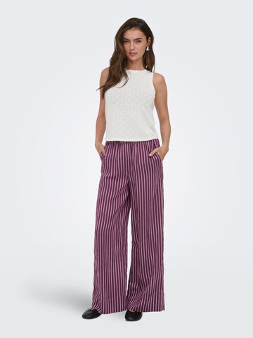 ONLY - Pierna ancha Pantalón 'ONLMeldola' en lila