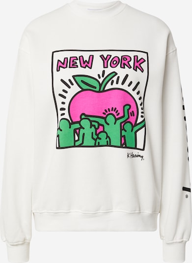 Cotton On Sweatshirt in grün / pink / weiß, Produktansicht