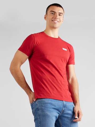 LEVI'S ® Shirt '2Pk Crewneck Graphic' in Rood: voorkant
