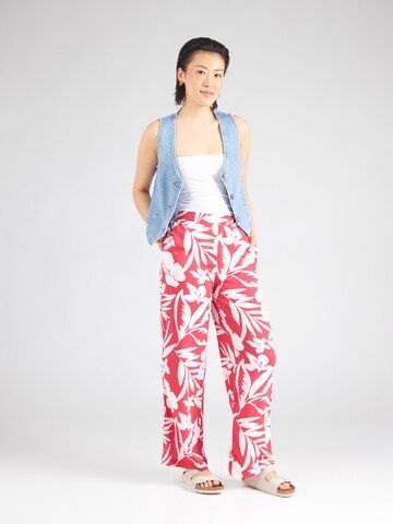 JDY Wide leg Pants 'JDYSTAR SEZEN' in Red