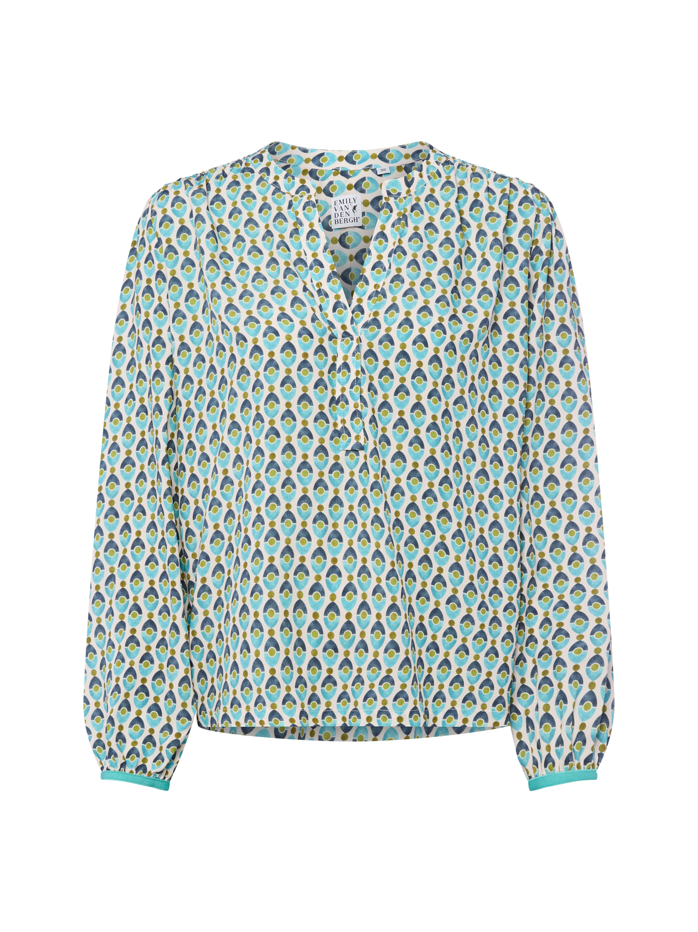 Emily Van Den Bergh Blouse in Blue: front