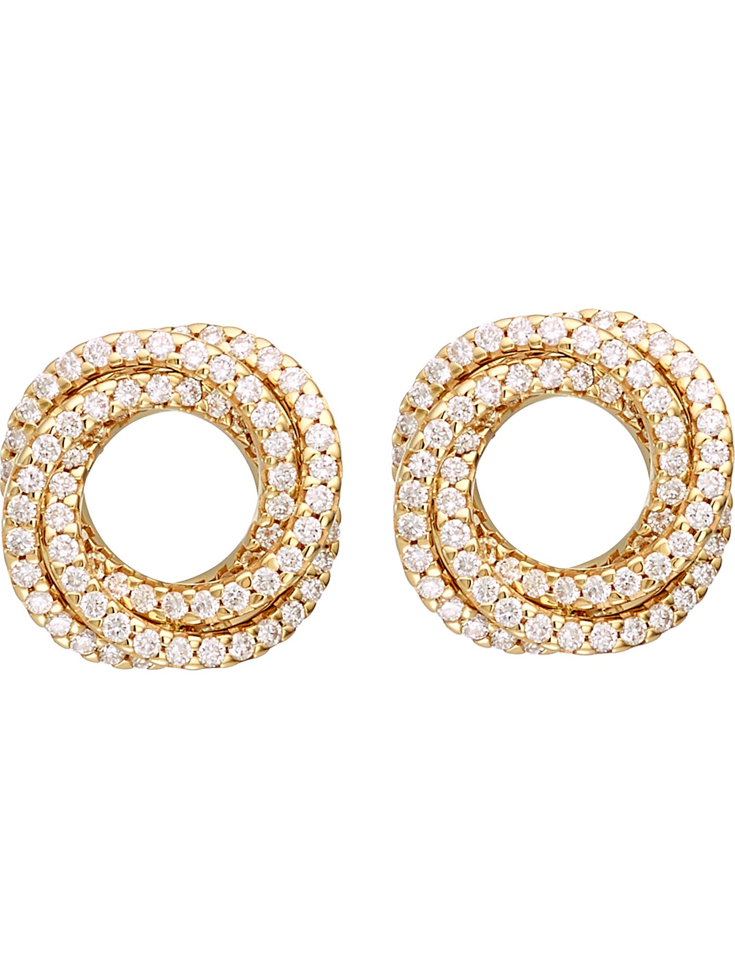 CHRIST Ohrringe in Gelb: Vorderseite