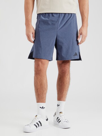 ADIDAS PERFORMANCE Regular Workout Pants 'D4T' in Blue: front