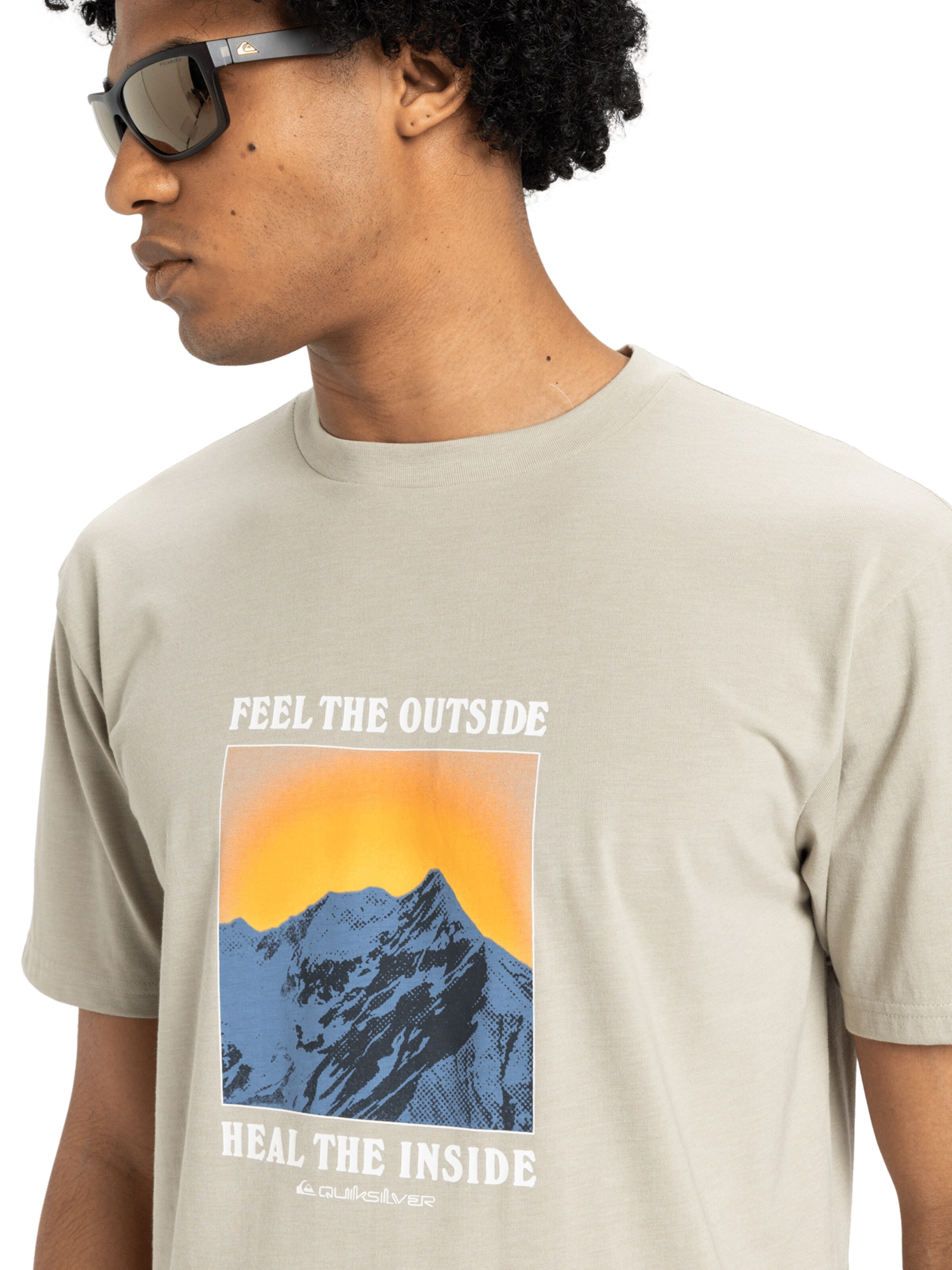 QUIKSILVER Shirt 'Feel The Outside' in Grey