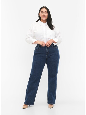 Zizzi Bootcut Jeans 'GEMMA FIT' in Blauw
