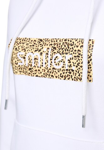 Sweat-shirt 'Happy' smiler. en blanc