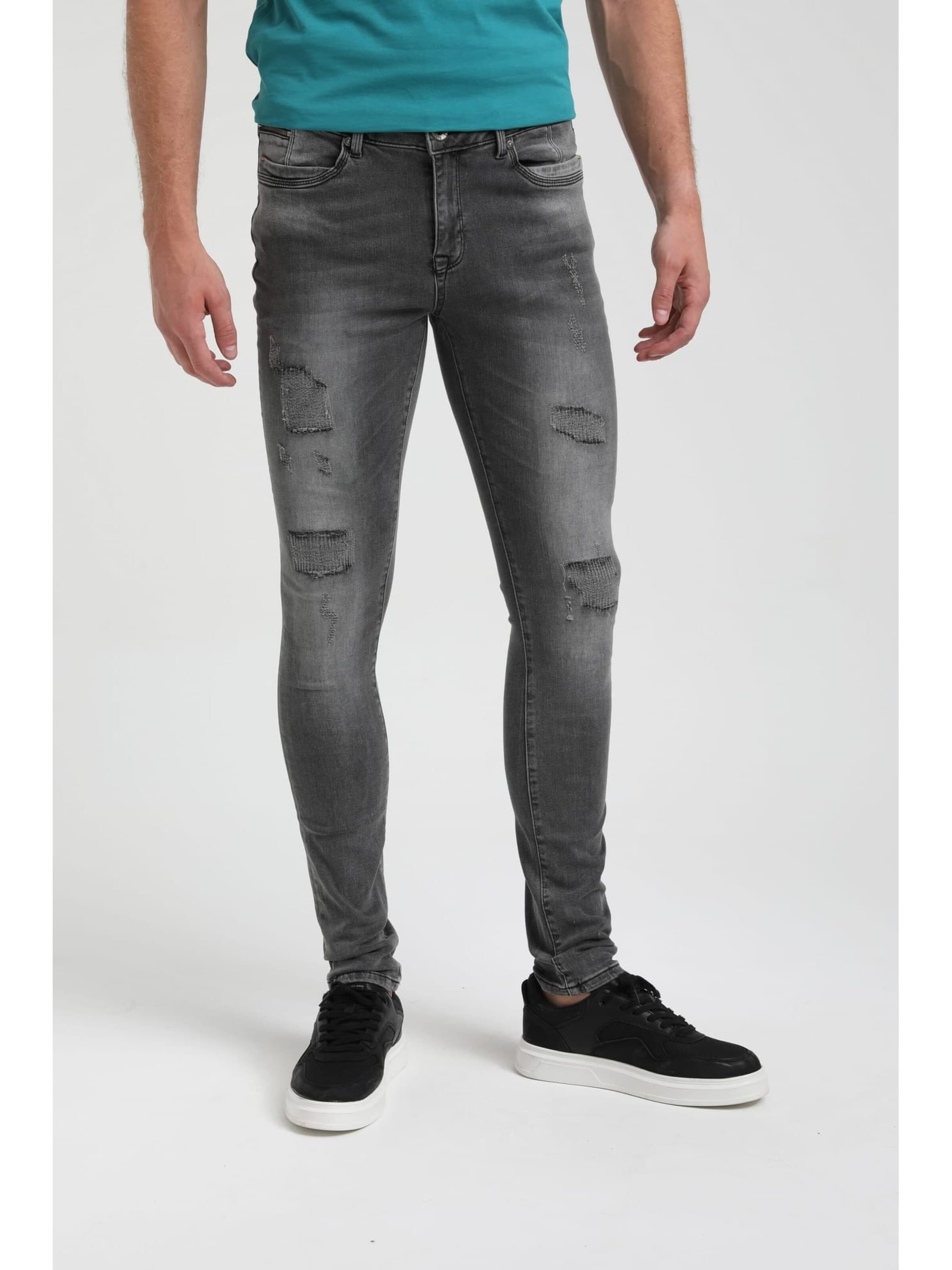 Gabbiano Baggy Jeans 'Ultimo' in Grey: front