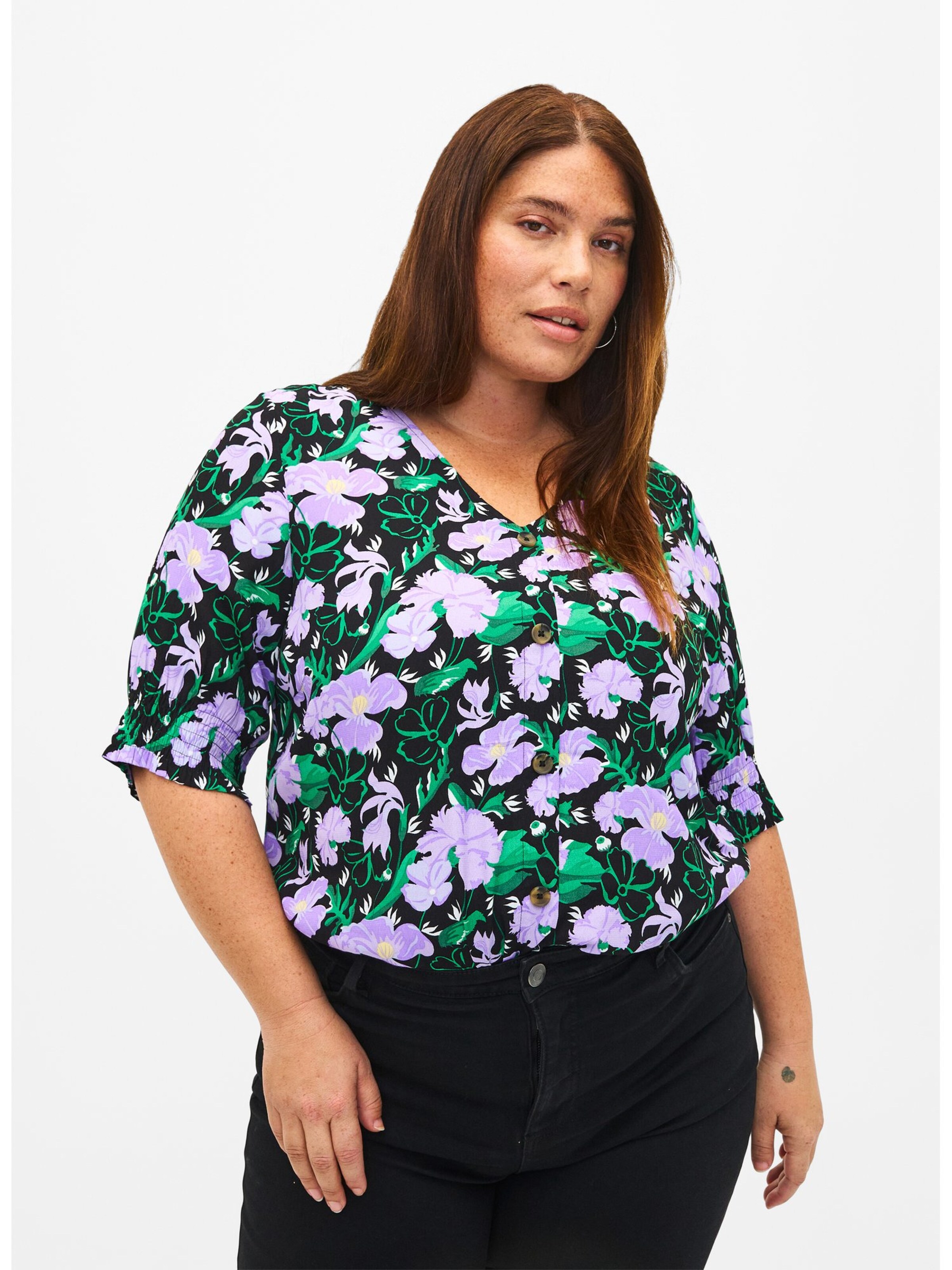 Zizzi Blúzka - Čierna: predná strana