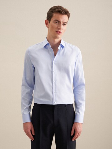 SEIDENSTICKER Slim Fit Hemd 'Smart Classics' in Blau: Vorderseite