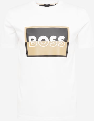 T-Shirt 'Tessler' BOSS Black en blanc : devant