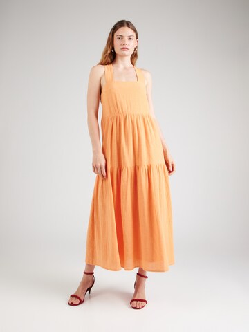 b.young Καλοκαιρινό φόρεμα 'JADA' σε πορτοκαλί: μπροστά