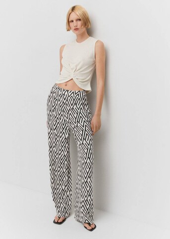 MANGO Wide leg Pants 'Poems' in Black