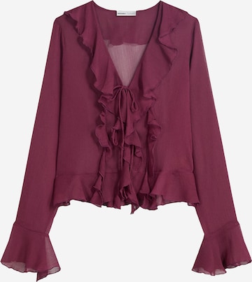 Bershka Bluse in Rot: Vorderseite