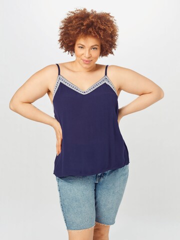 ABOUT YOU Curvy Top 'Juliette' - kék: elől