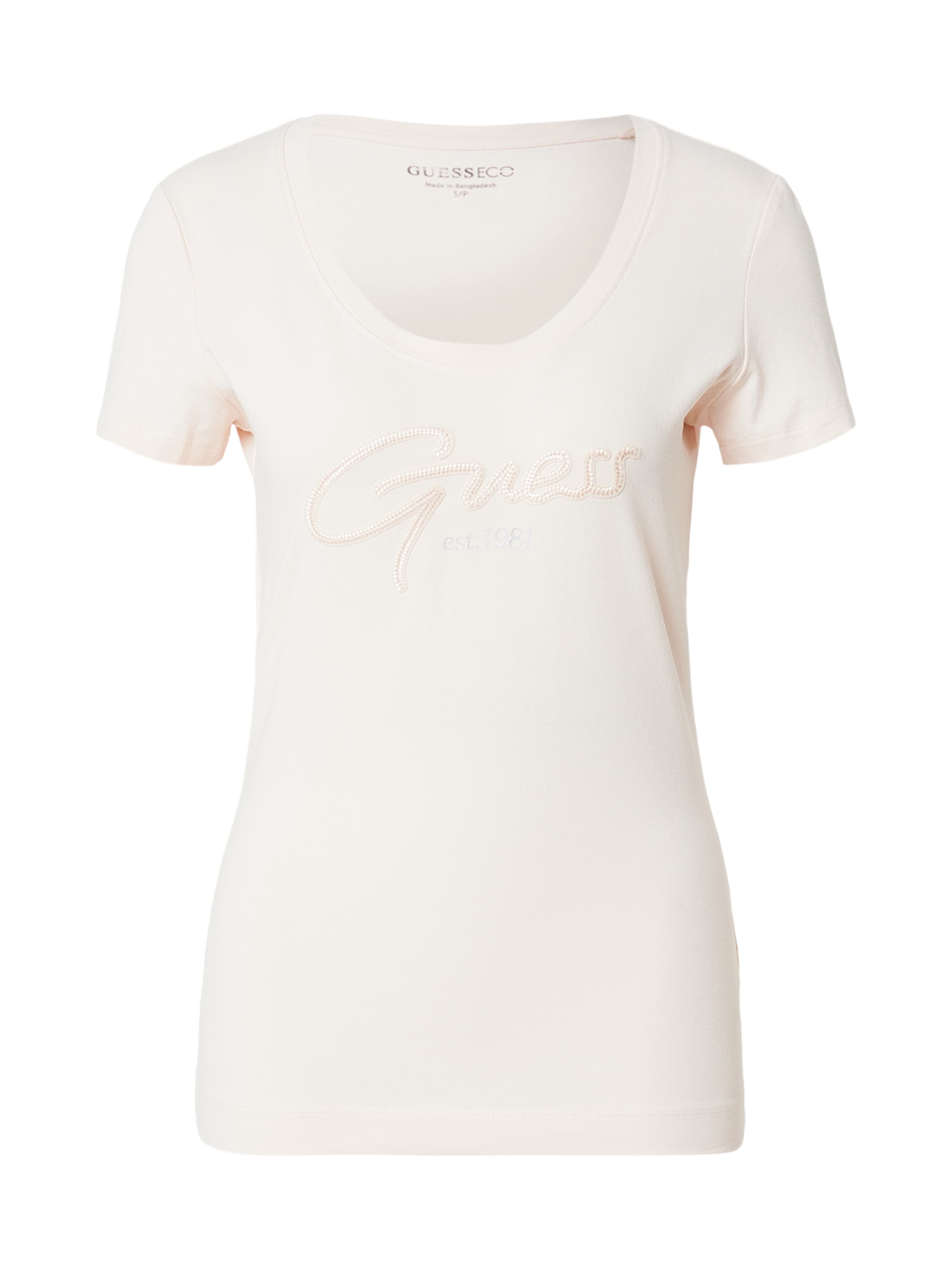 T-shirt GUESS en jaune : devant