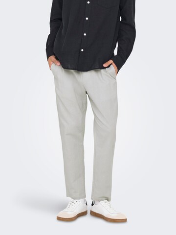 Only & Sons Tapered Bukser 'ONSLINUS' i grå: forside