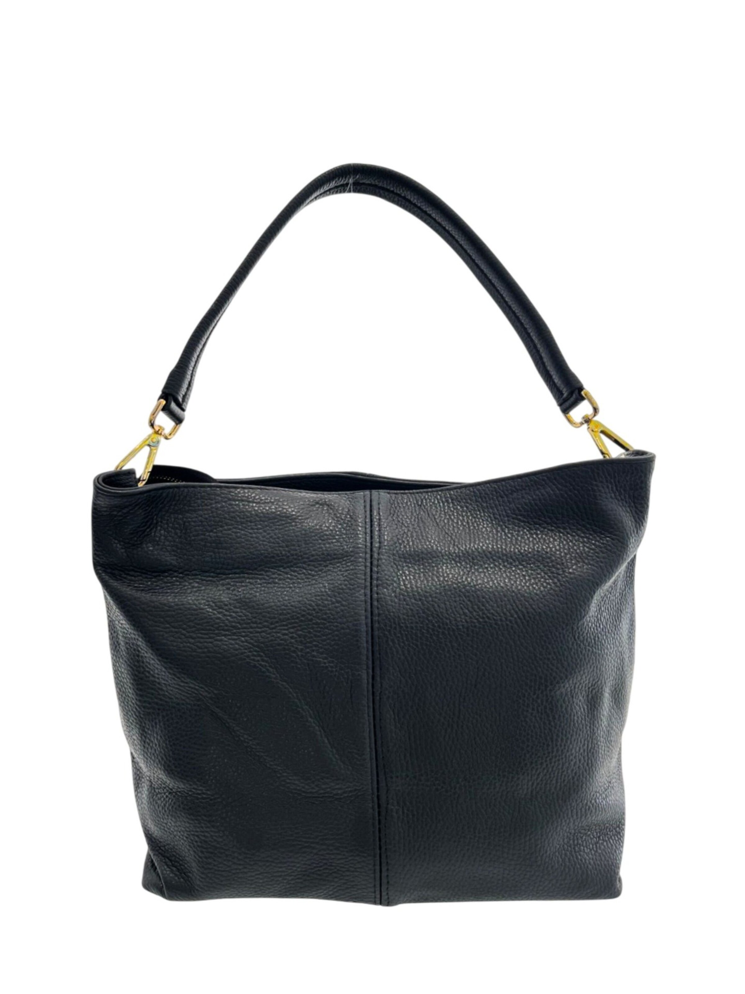 Borsa a mano 'Borsa a Mano Donna Pelle Nera Lucca Made in Italy - 100% Pelle Bovina' di Baldinini Trend in nero