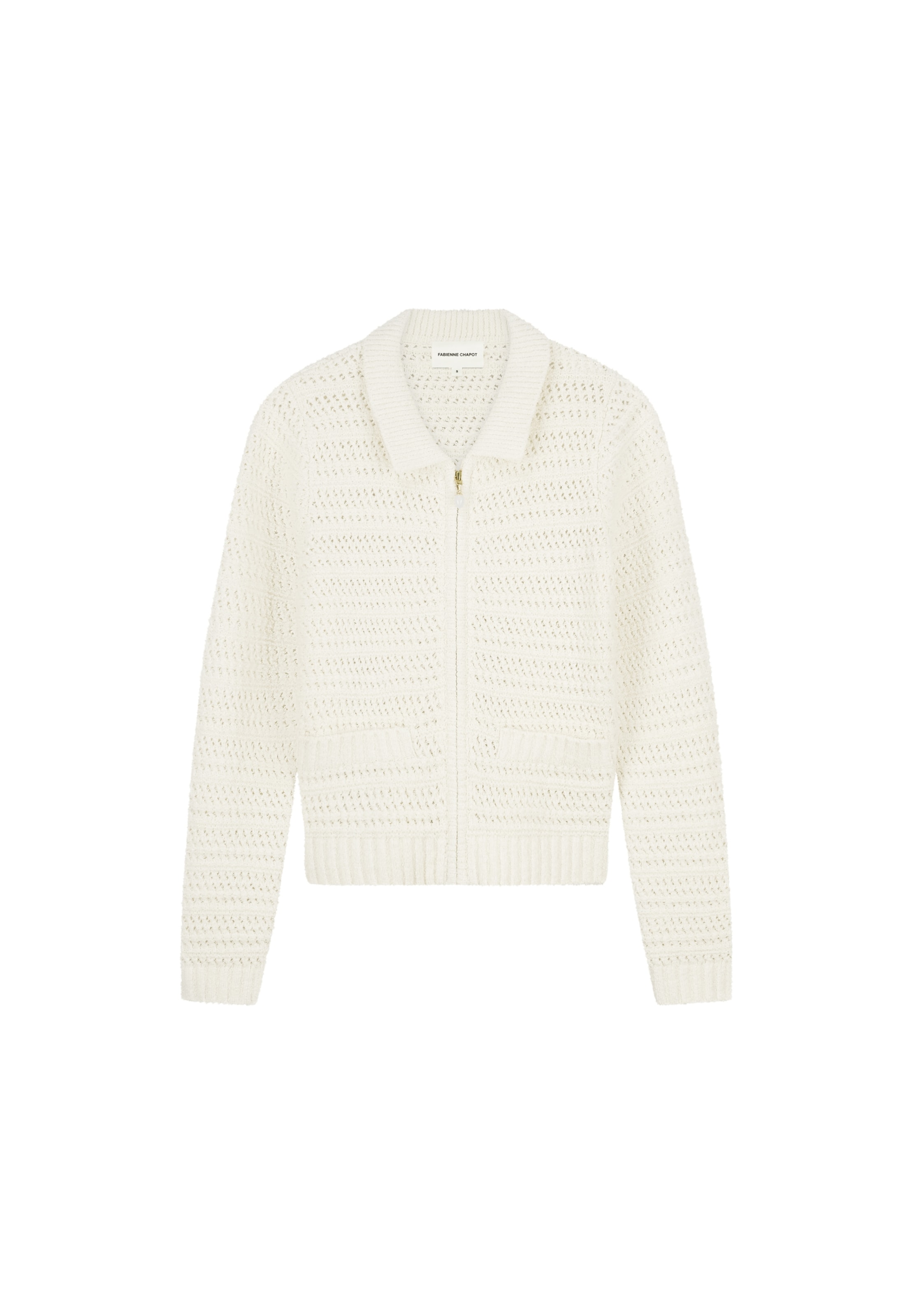 Fabienne Chapot Gebreid vest in Beige: voorkant