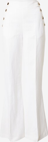 Bootcut Pantaloni con piega frontale di Karen Millen in bianco: frontale