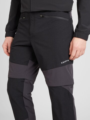 ICEPEAK Regularen Outdoor hlače 'BRAHAM' | črna barva