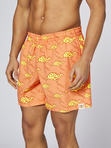 CHIEMSEE Board Shorts ' im angesagten Alloverprint ' in Orange