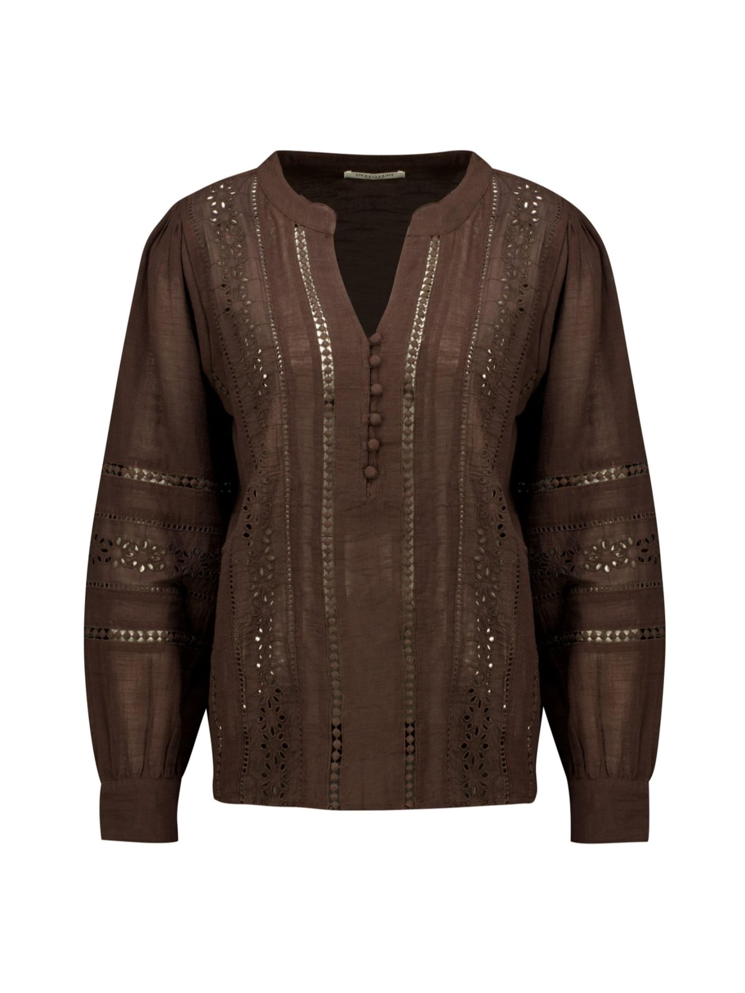 Deeluxe Bluse in Braun: Vorderseite