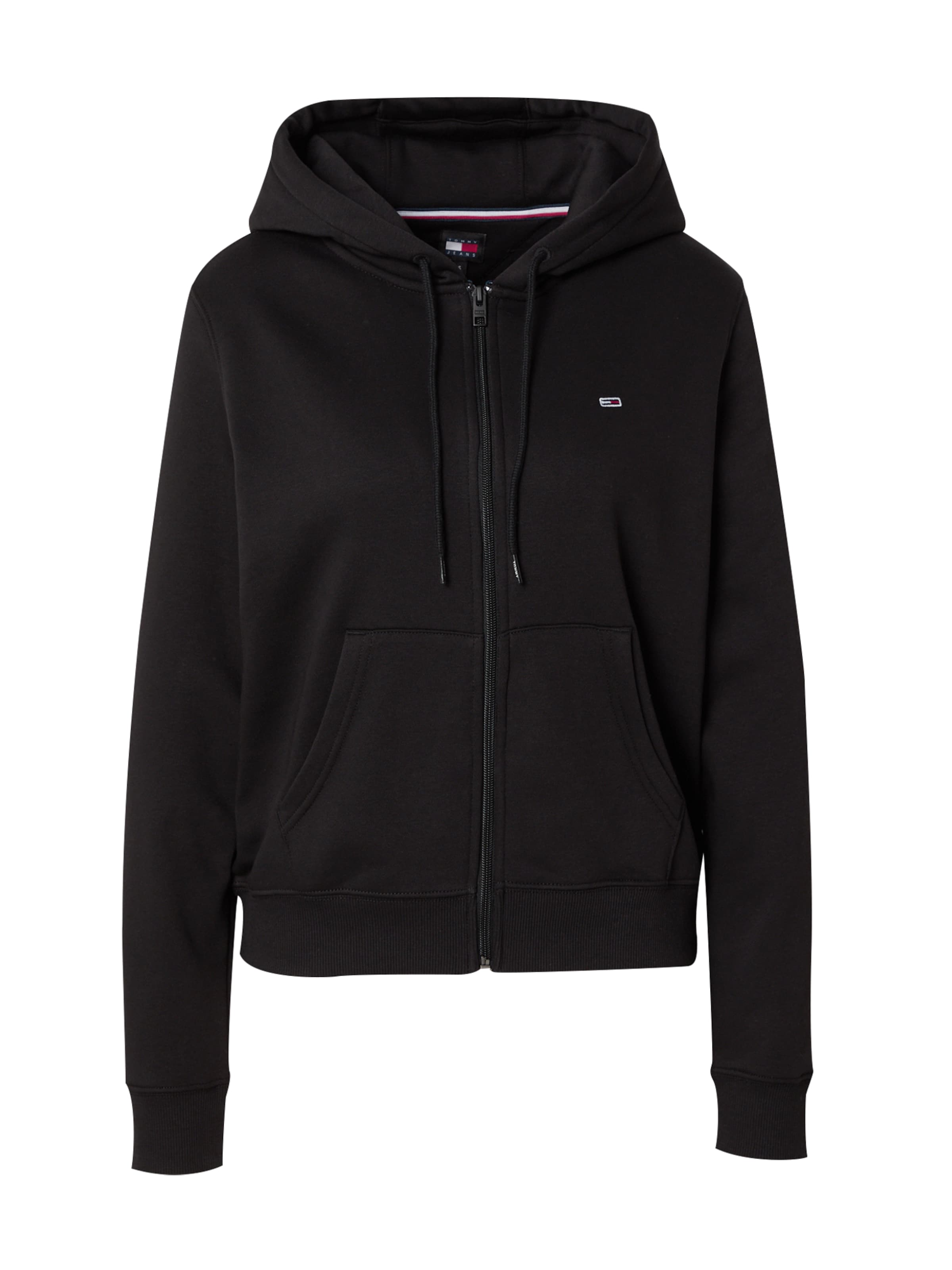 Tommy Jeans Sweatvest in Zwart: voorkant