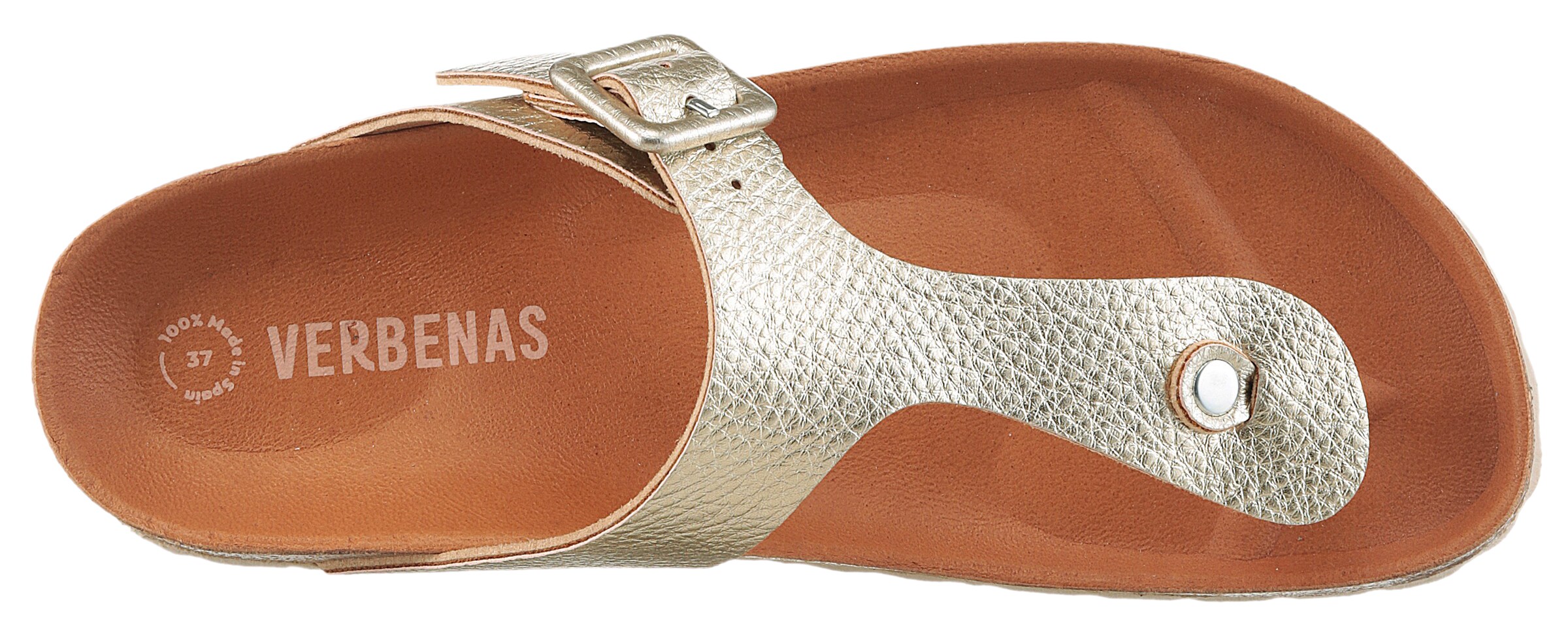 VERBENAS T-Bar Sandals in Gold