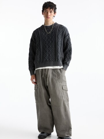 Wide leg Pantaloni cargo di Pull&Bear in grigio