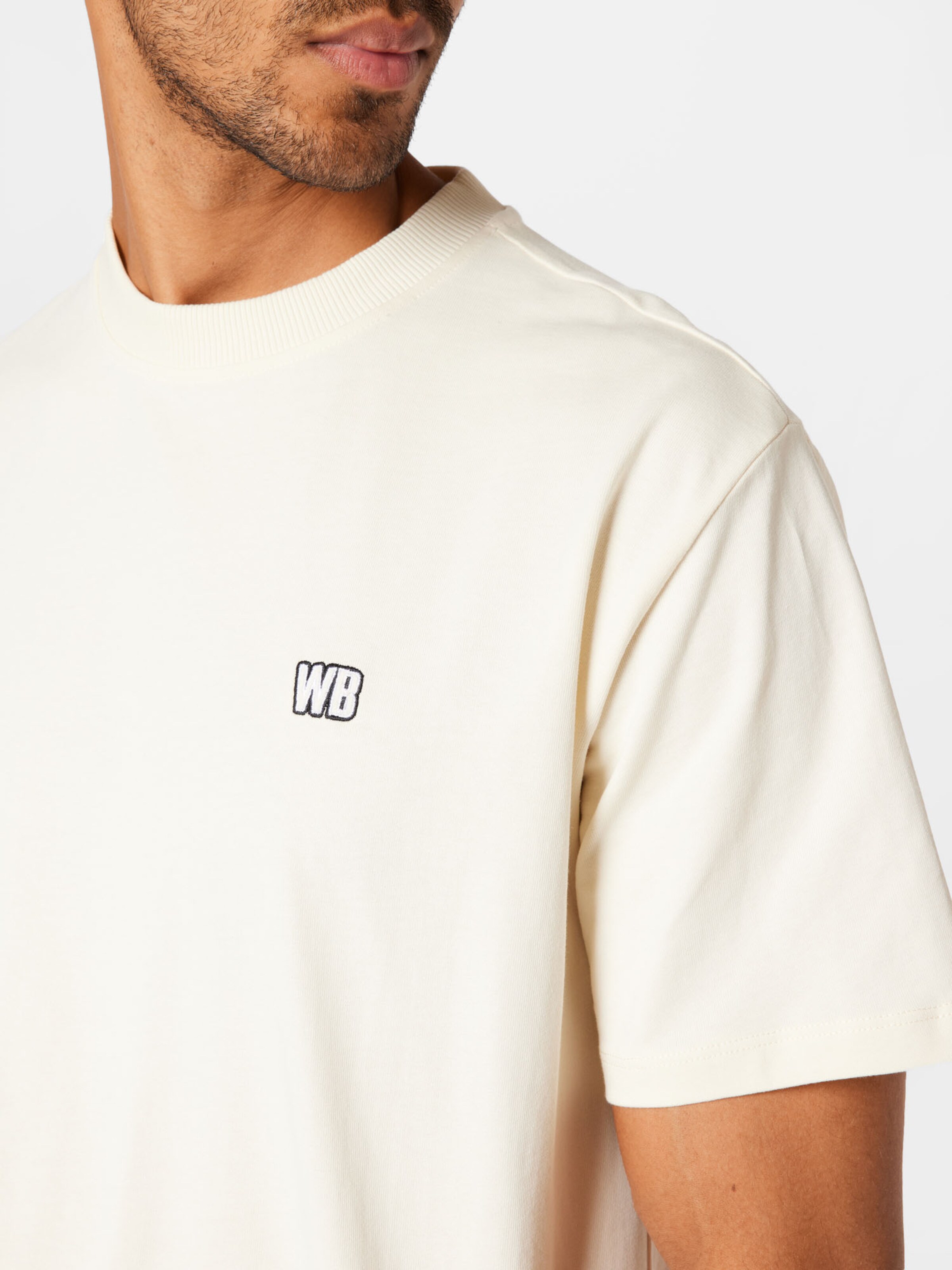 Homme T-Shirt Jaco Blain Woodbird en Blanc Cassé 
