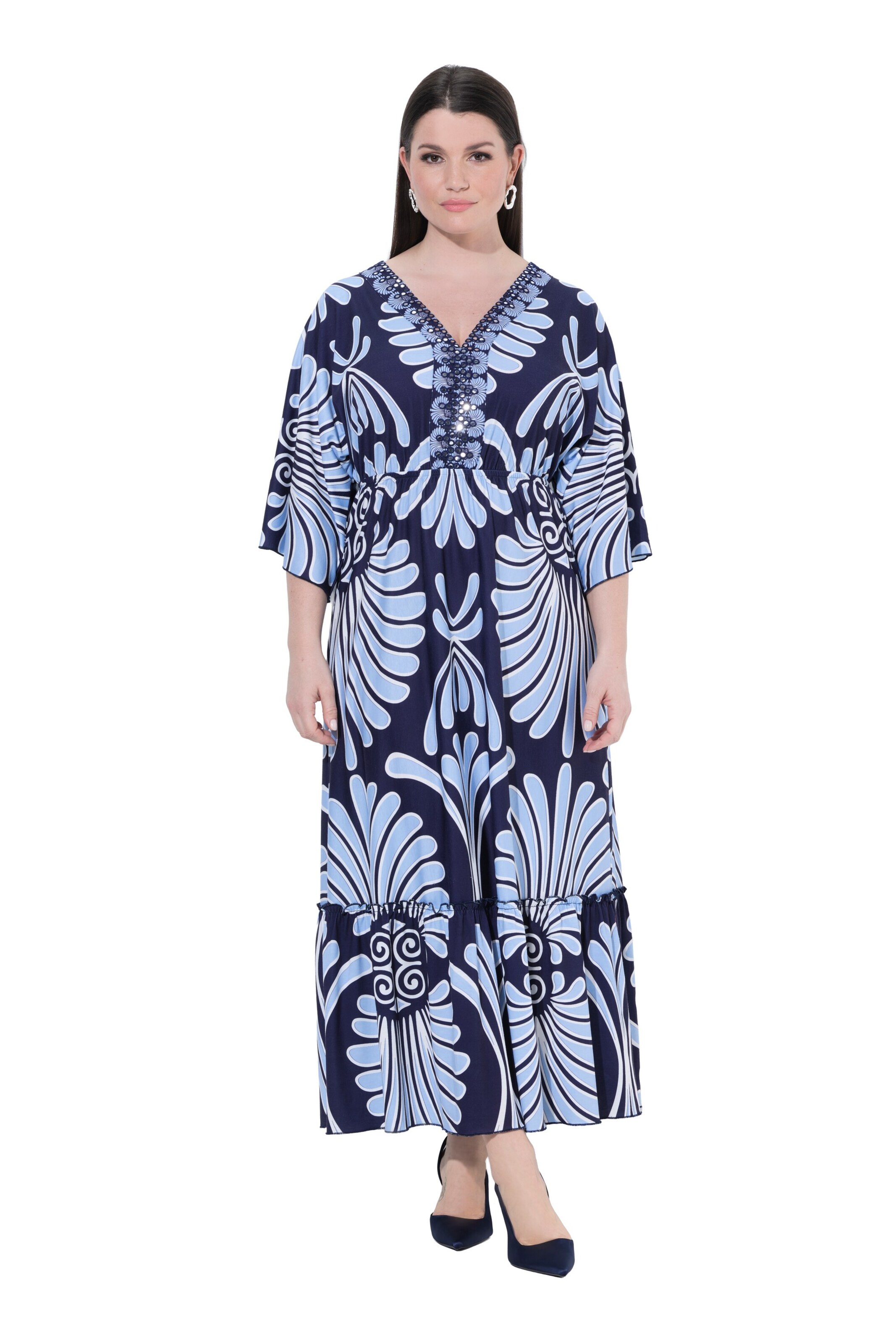 Ulla Popken Kleid in Blau: Vorderseite