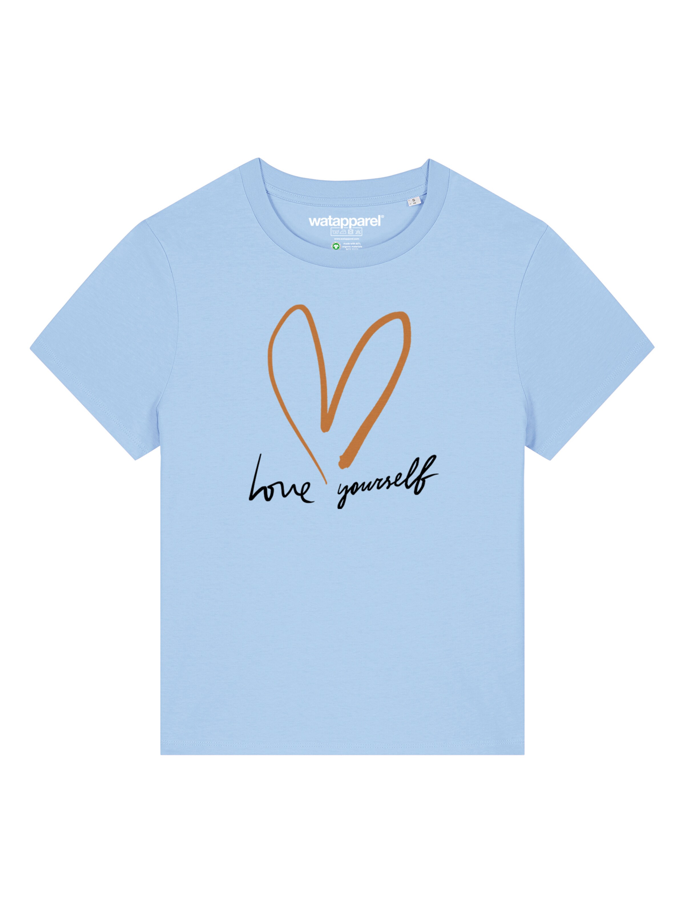 T-shirt 'Self Love' Watapparel en bleu : devant
