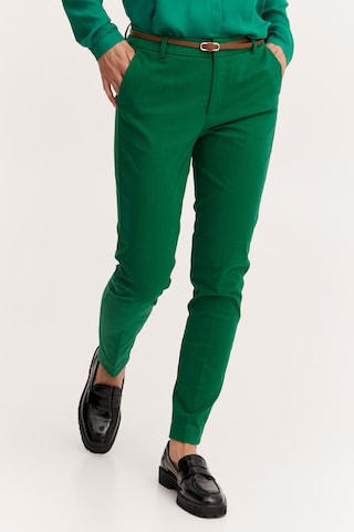 b.young Slimfit Chino in Groen: voorkant