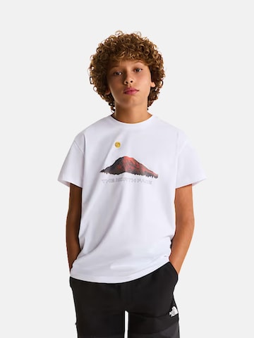 T-Shirt 'THE NORTH FACE kids B MOUNTAIN NIGHT SS TEE T-SHIRT' THE NORTH FACE en blanc
