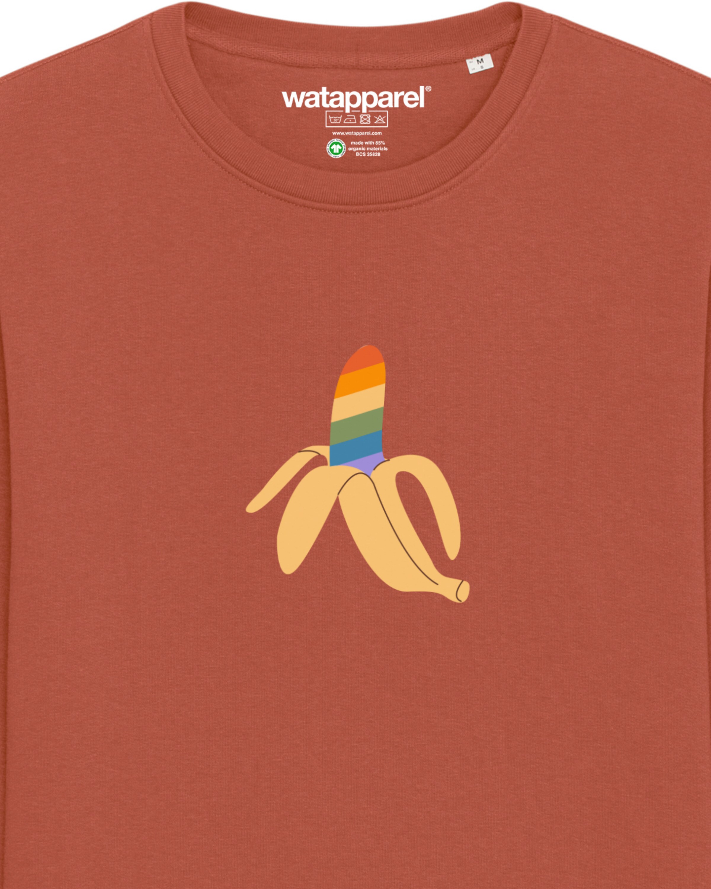 Sweat-shirt ' Rainbow Banana ' Watapparel en marron