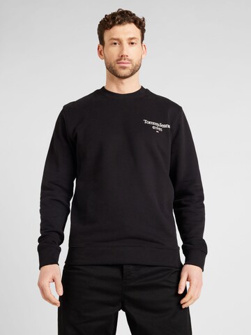 Tommy Jeans Sweatshirt in Black: front