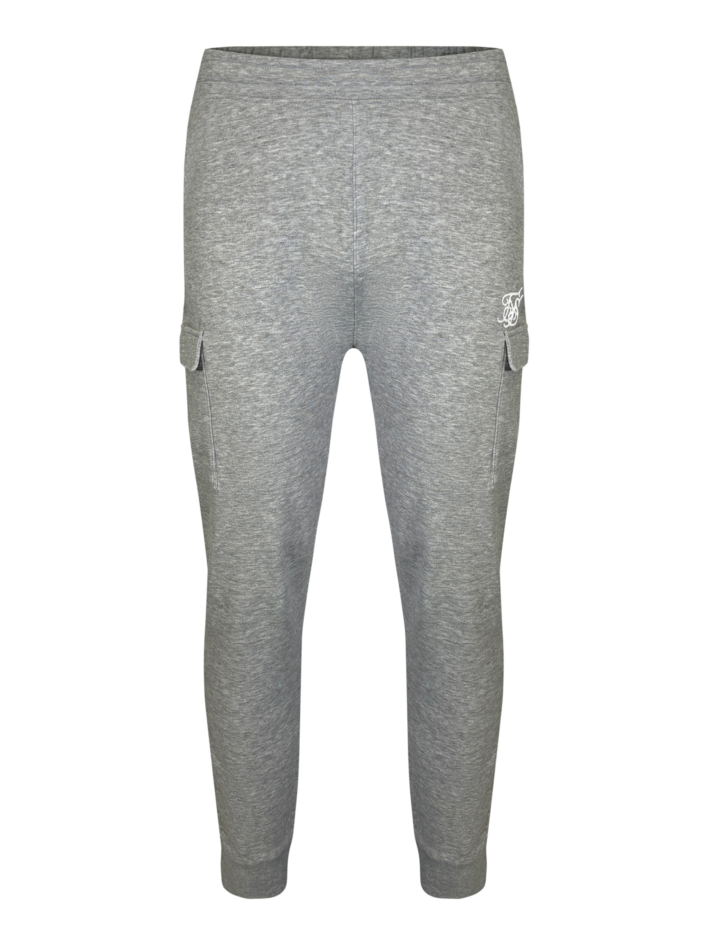 Effilé Pantalon cargo SikSilk en gris : devant