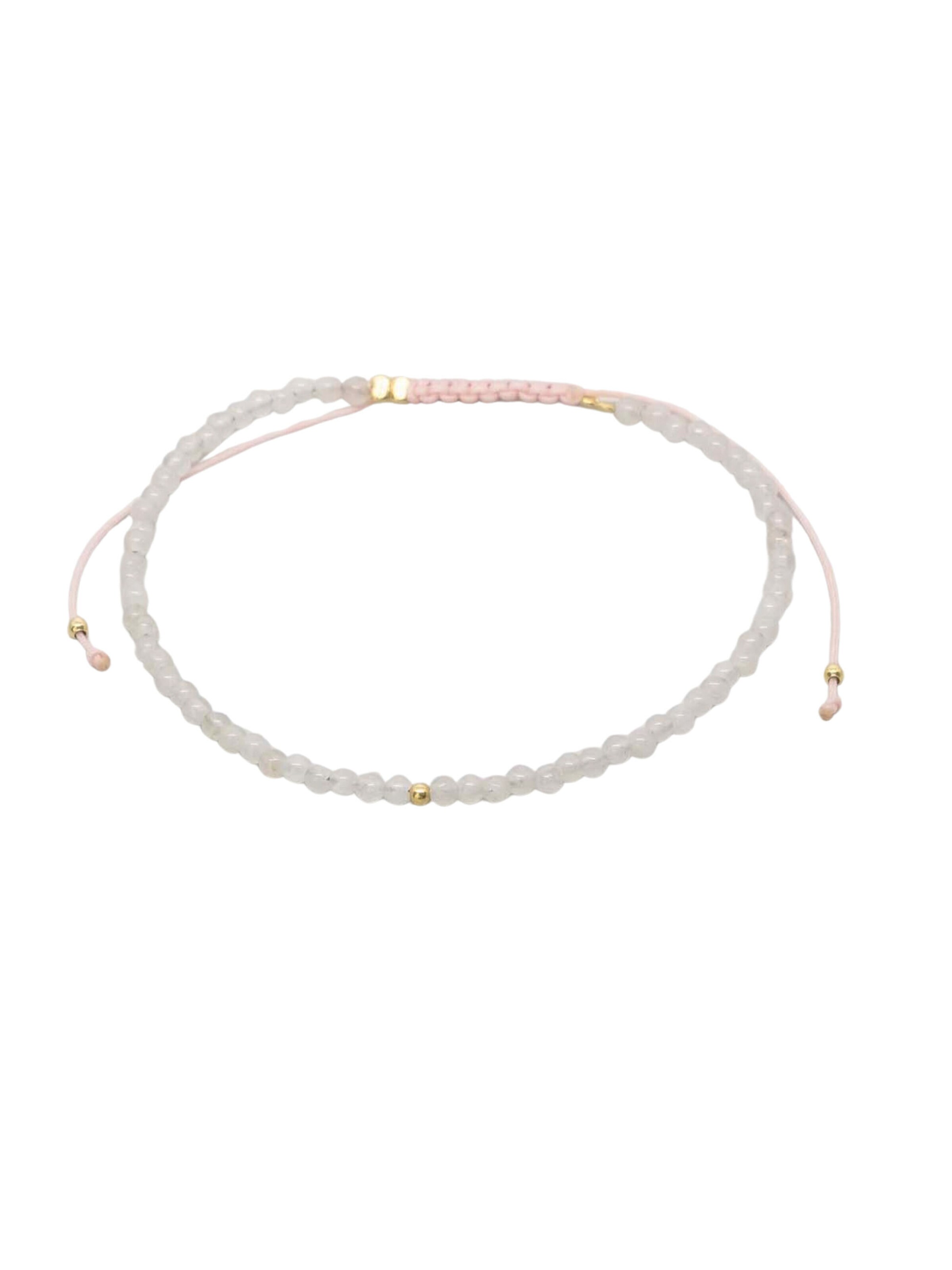 fejn Armschmuck Geburtsstein, Monat Oktober, nachhaltiger Echtschmuck in Pink: Vorderseite