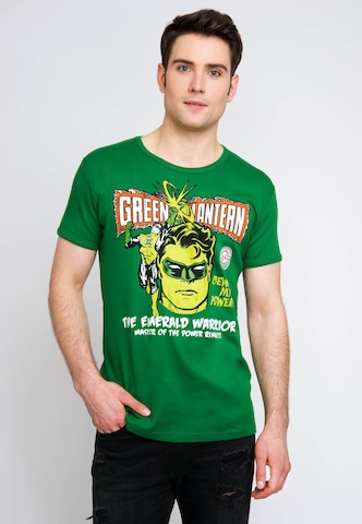 LOGOSHIRT Shirt 'Green Lantern Power' in Green: front