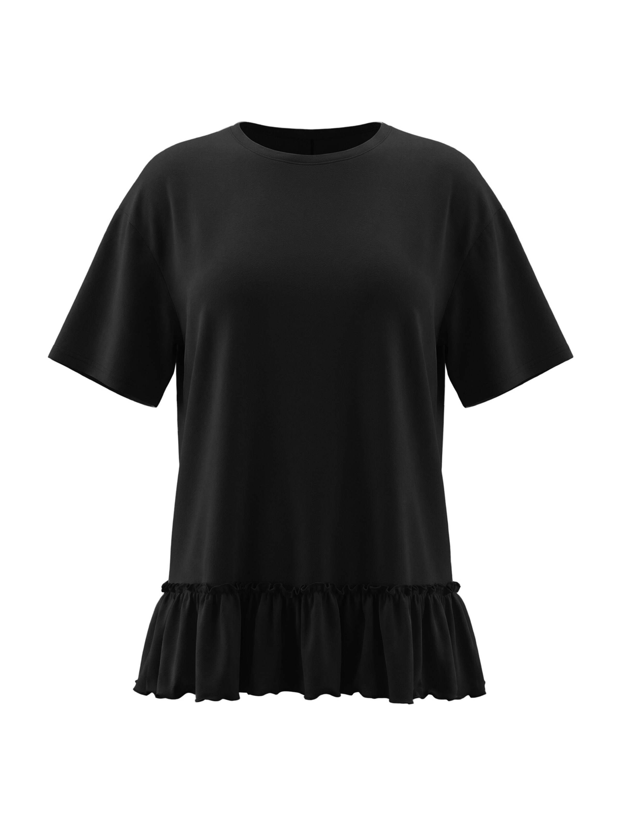 Imily Bela - Camiseta talla grande en negro: frente