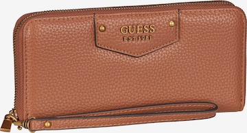 GUESS Wallet 'Brenton' in Brown: front