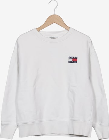 Tommy Jeans Sweater M in Weiß: Vorderseite