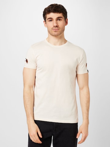 ALPHA INDUSTRIES Shirt 'Dragon' in Wit: voorkant