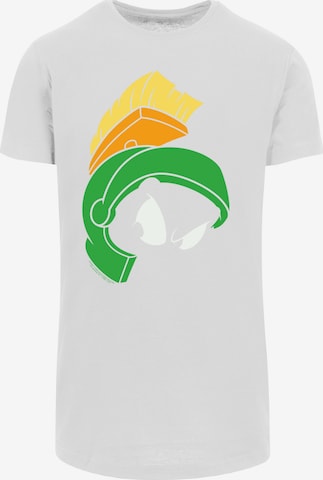 T-Shirt 'Looney Tunes Marvin The Martian Face' F4NT4STIC en blanc : devant