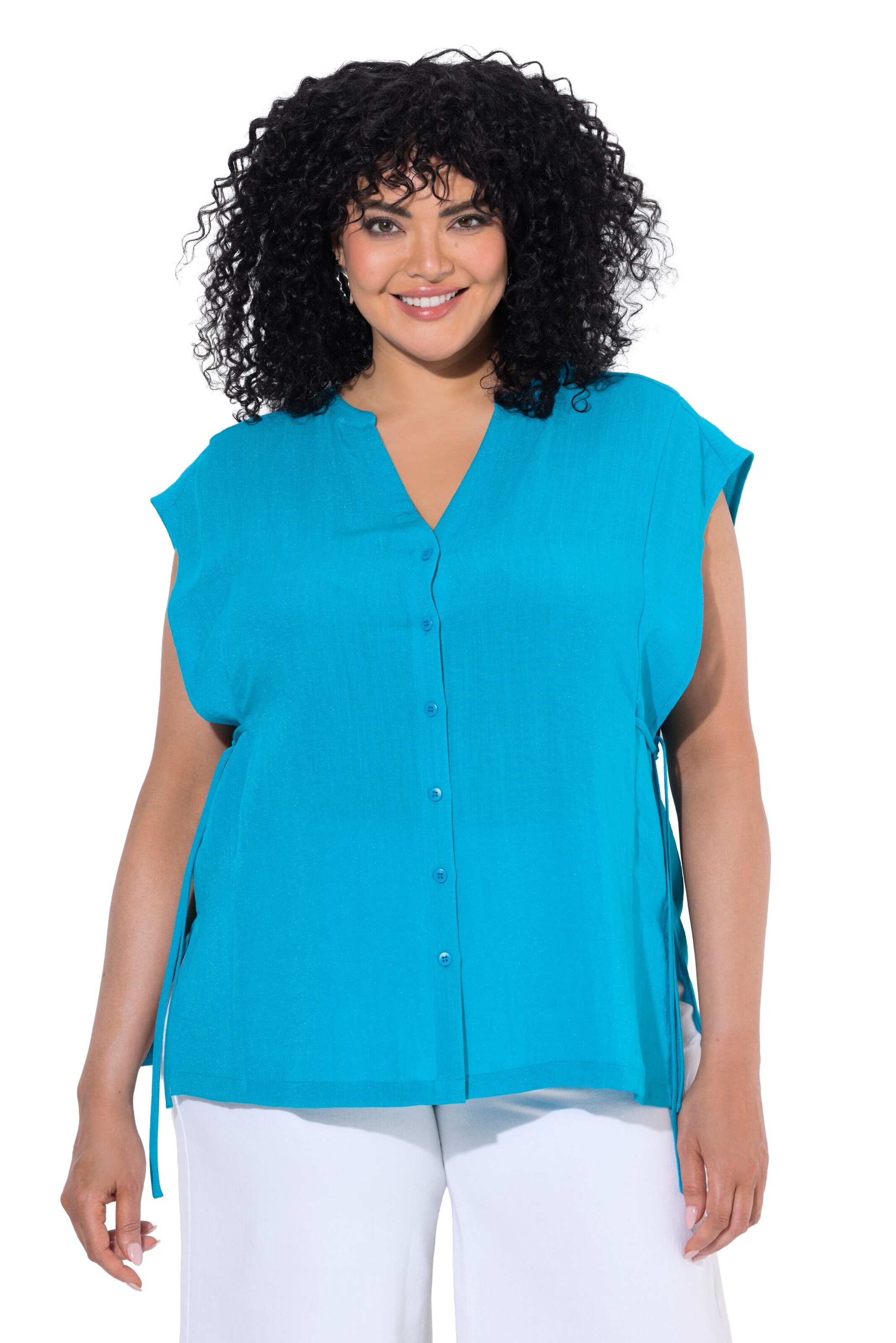 Ulla Popken Blouse in Blue: front