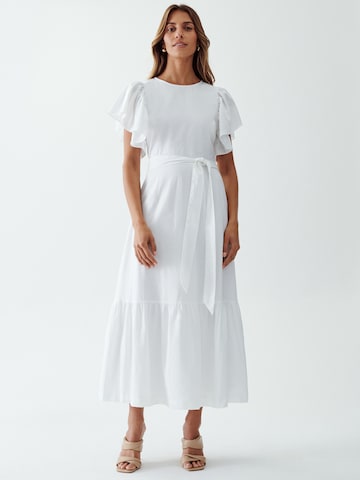 Willa Dress 'FLUTTER' in White