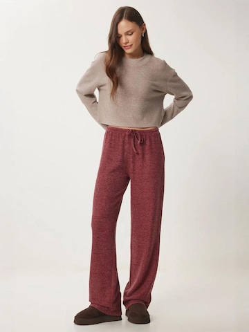 Happiness İstanbul - Perna larga Calças em vermelho