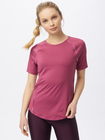 UNDER ARMOUR Functioneel shirt 'Rush Scallop' in Roze: voorkant